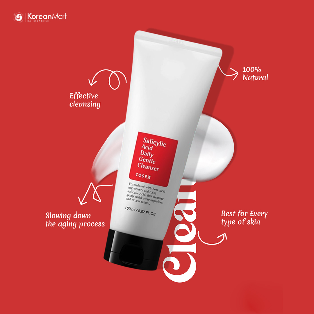 XCRZQYD8gLuQ6On1xfIyNWJrYPxEpwGs9Fm4ixV6 Cosrx Salicylic Acid Daily Gentle Cleanser - 150ml - Image 1