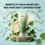 Anua Heartleaf Quercetinol Pore Deep Cleansing Foam - 150ml - Image 4